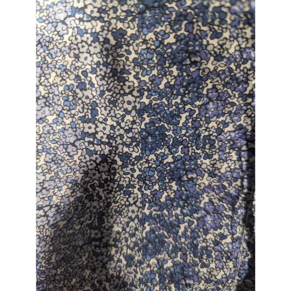 Frank & Eileen Barry Crinkle Long Sleeve Button Front Multi Blue Floral Women S - Picture 8 of 10